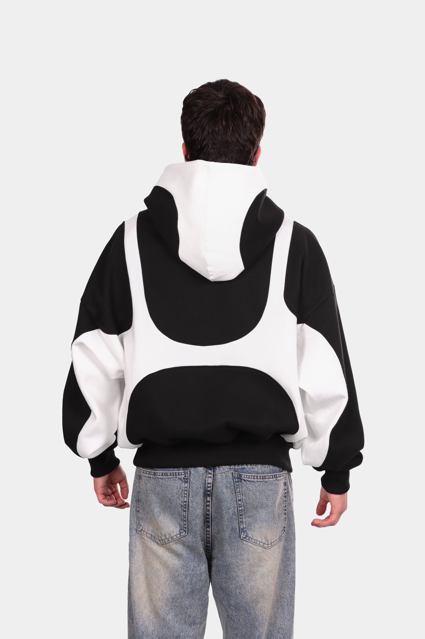 ZIP HOODIE DUAL BOXY FIT NEGRO
