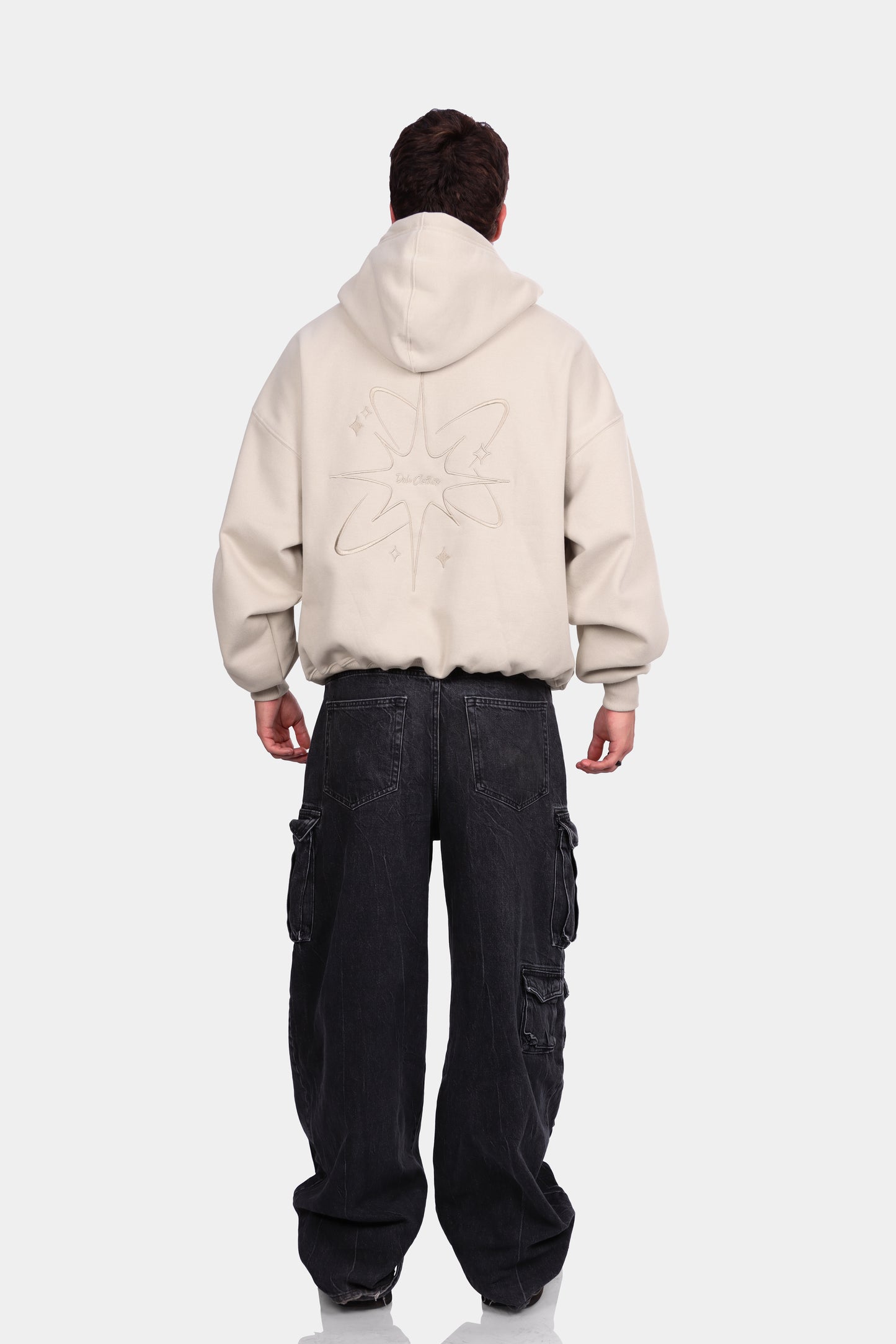 ZIP HOODIE ROOMY BEIGE