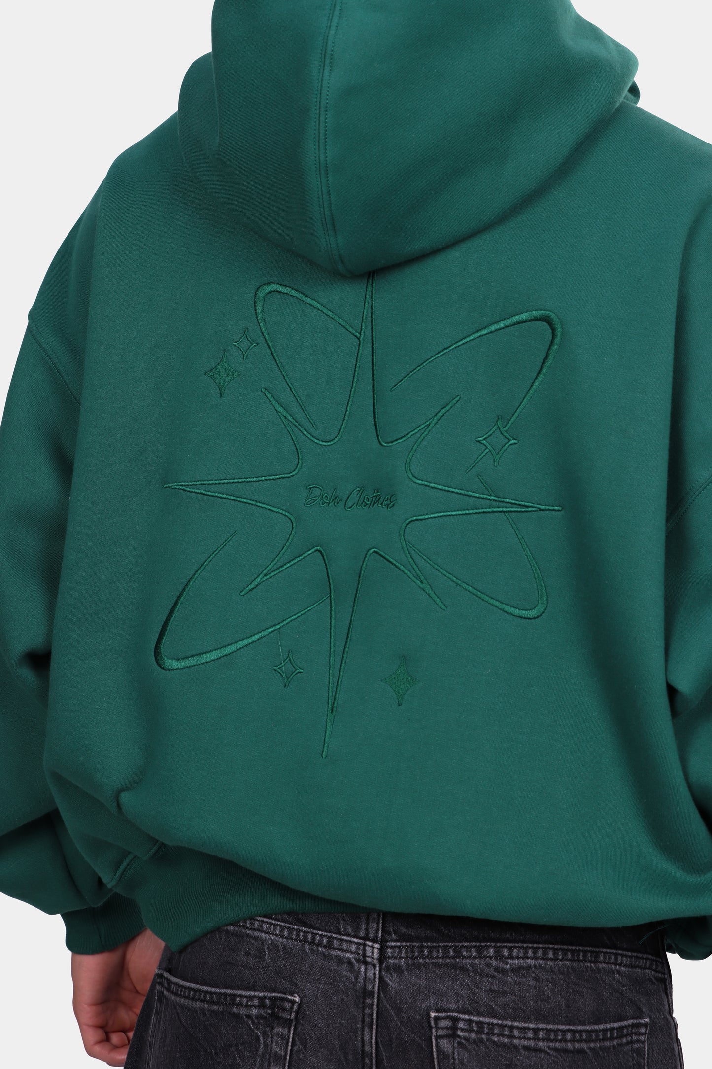 ZIP HOODIE ROOMY VERDE