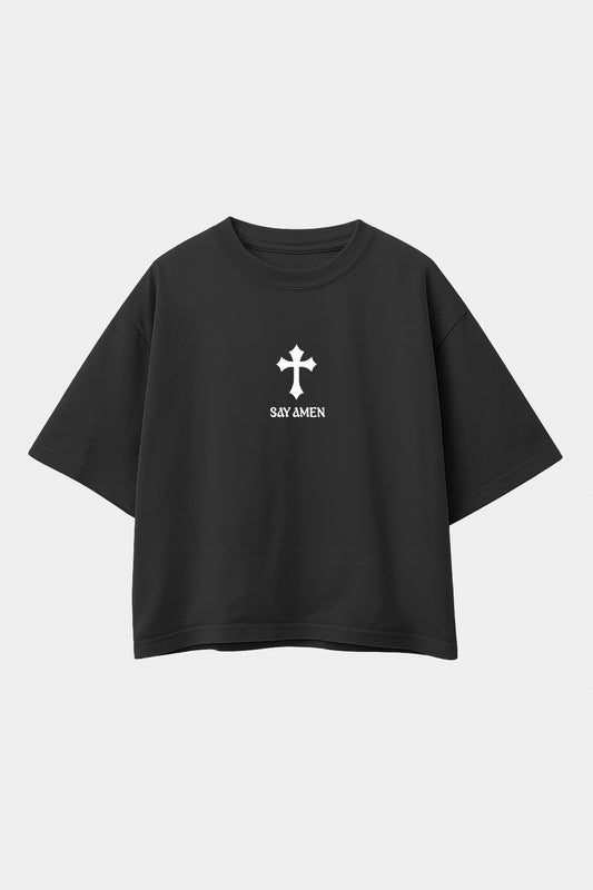 POLO BOXY FIT SAY AMEN