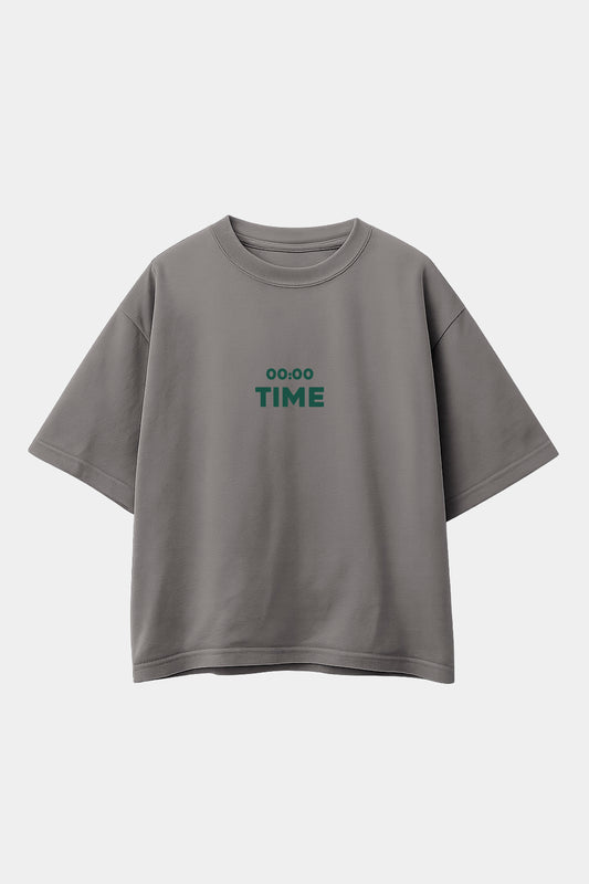 POLO OVERSIZE TIME GRIS