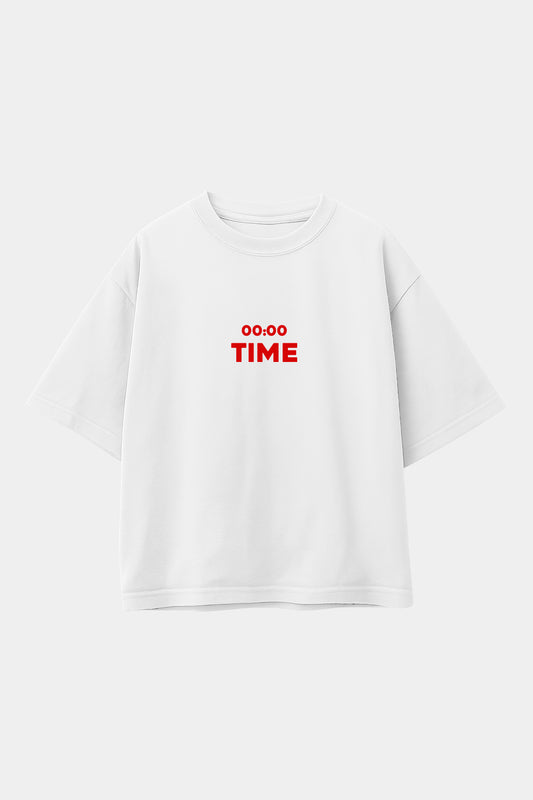 POLO OVERSIZE TIME BLANCO