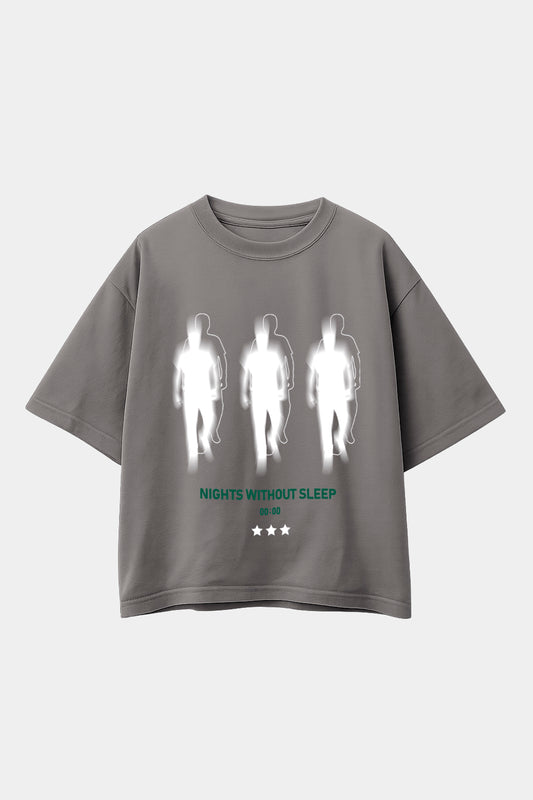 POLO OVERSIZE SLEEP PLOMO