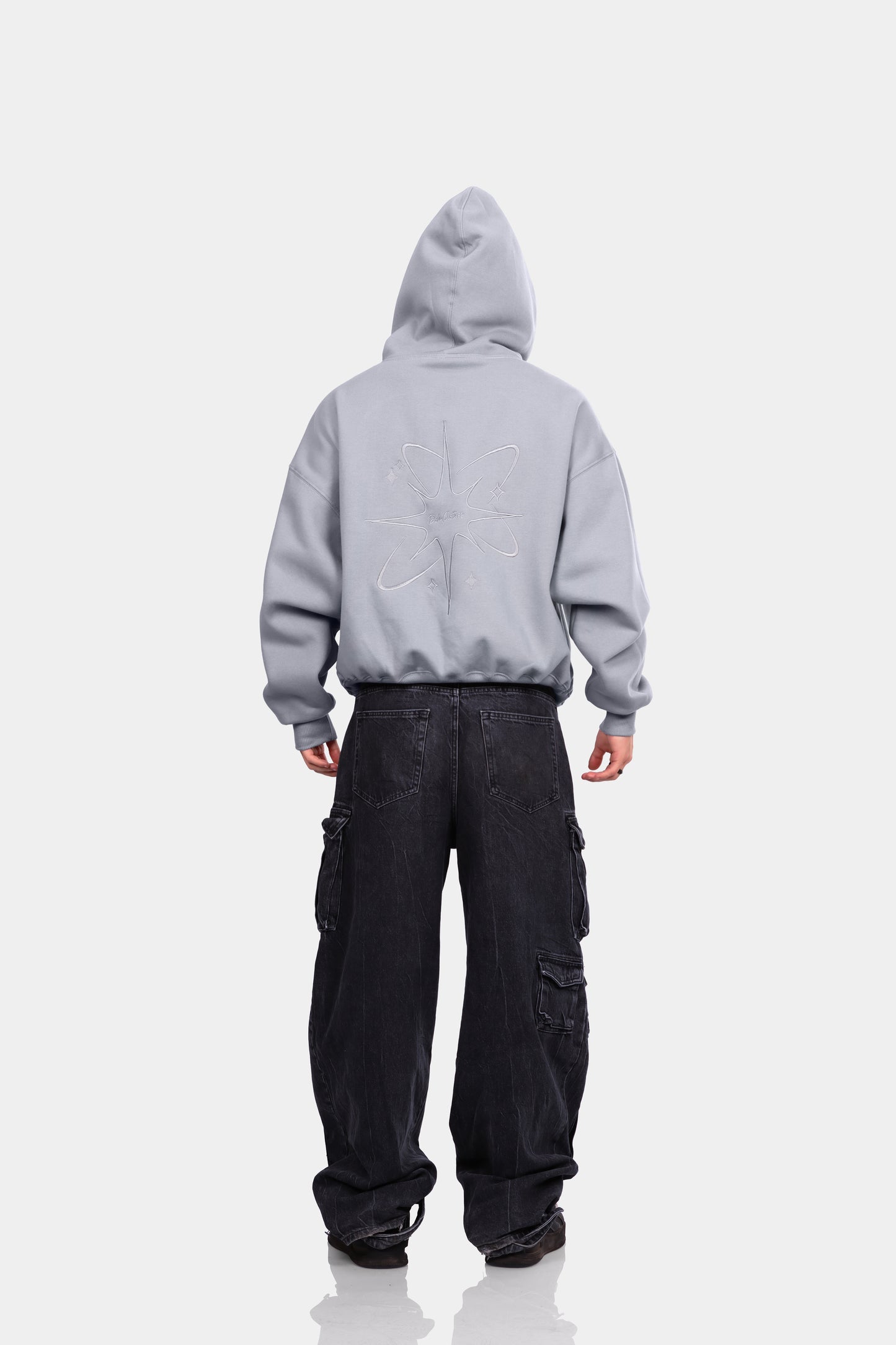 ZIP HOODIE ROOMY GRIS