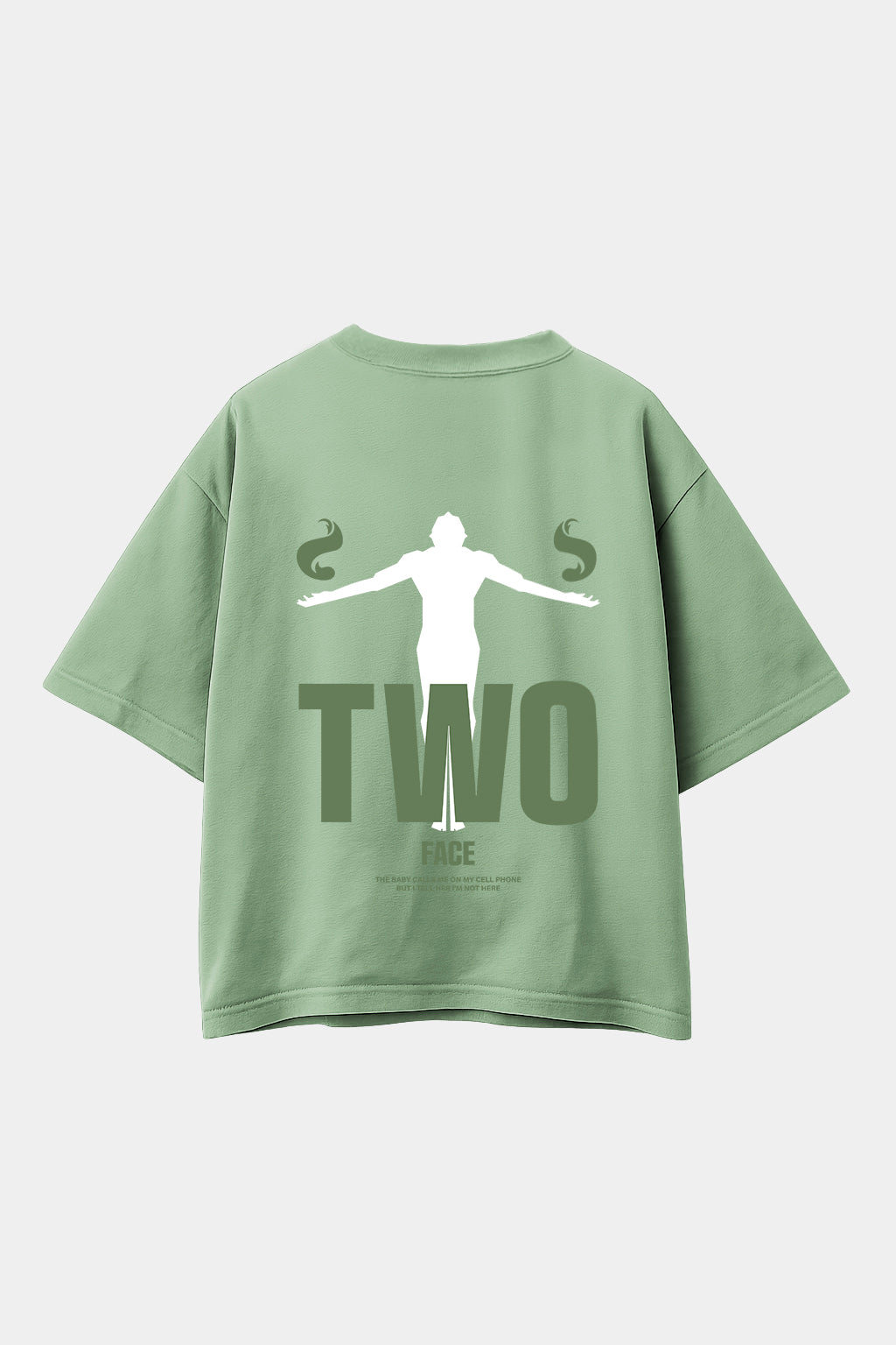 POLO OVERSIZE FACE VERDE CEMENTO