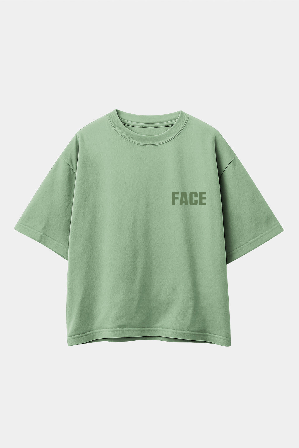 POLO OVERSIZE FACE VERDE CEMENTO